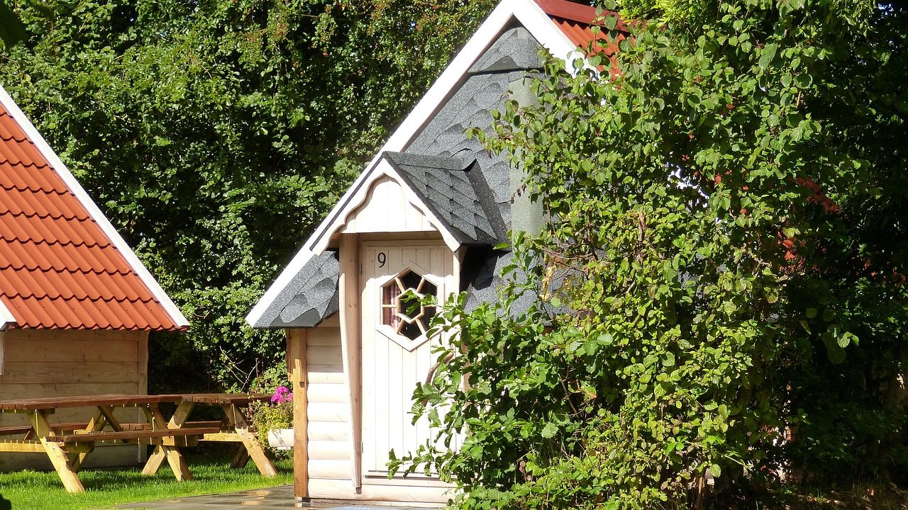 view of small cottage